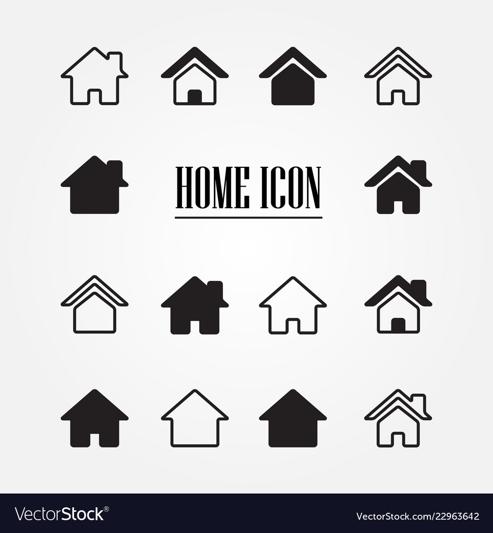 Set of home icon