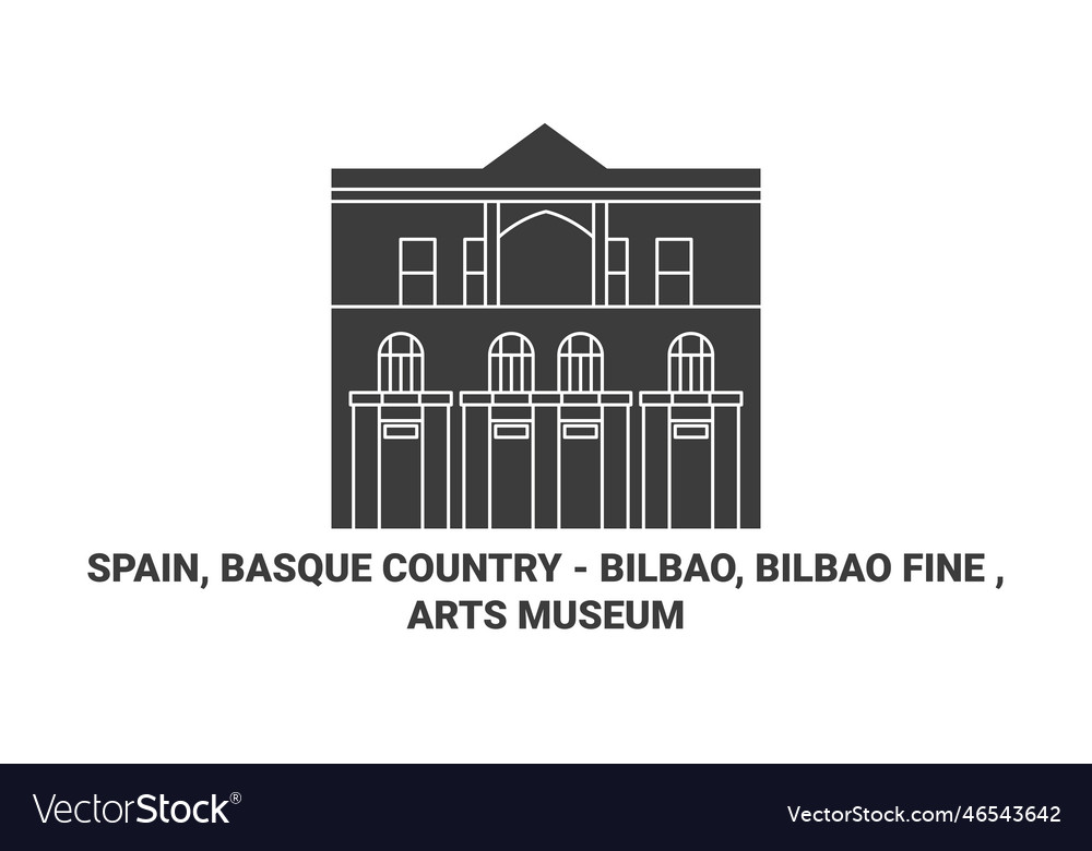 Spain basque country bilbao bilbao fine arts Vector Image