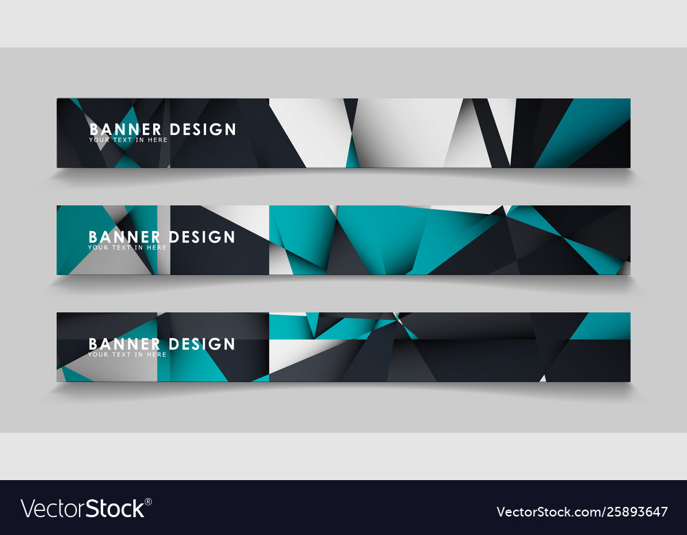 Abstrakte Banner mit geometrischen Hintergründen