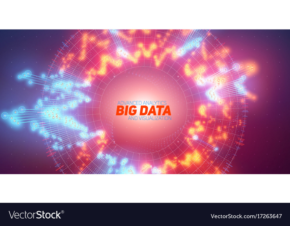 Big data circular visualization futuristic