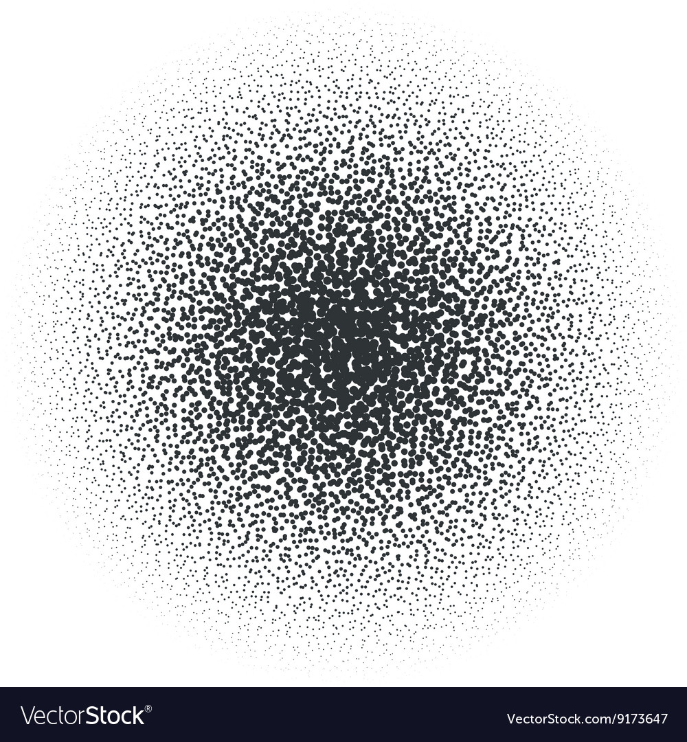 Circle dot banner noisy round concept vintage Vector Image