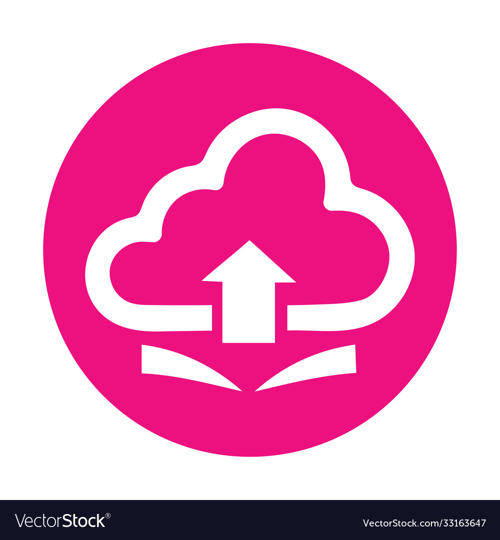 Colorful design cloud upload icon