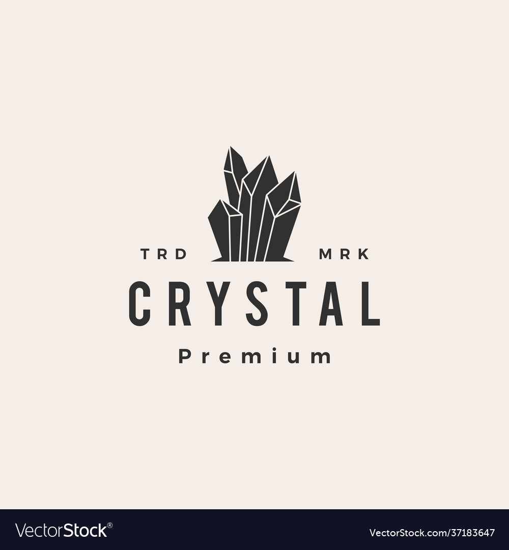 Crystal hipster vintage logo icon