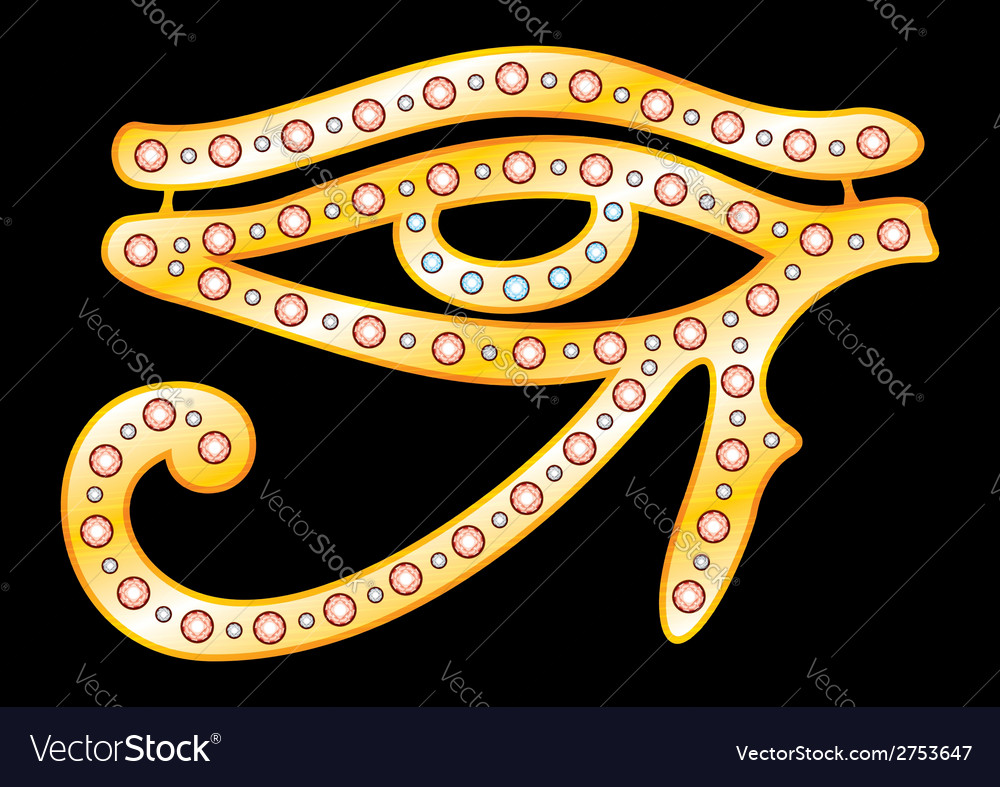 Gold Eye Horus Royalty Free Vector Image Vectorstock