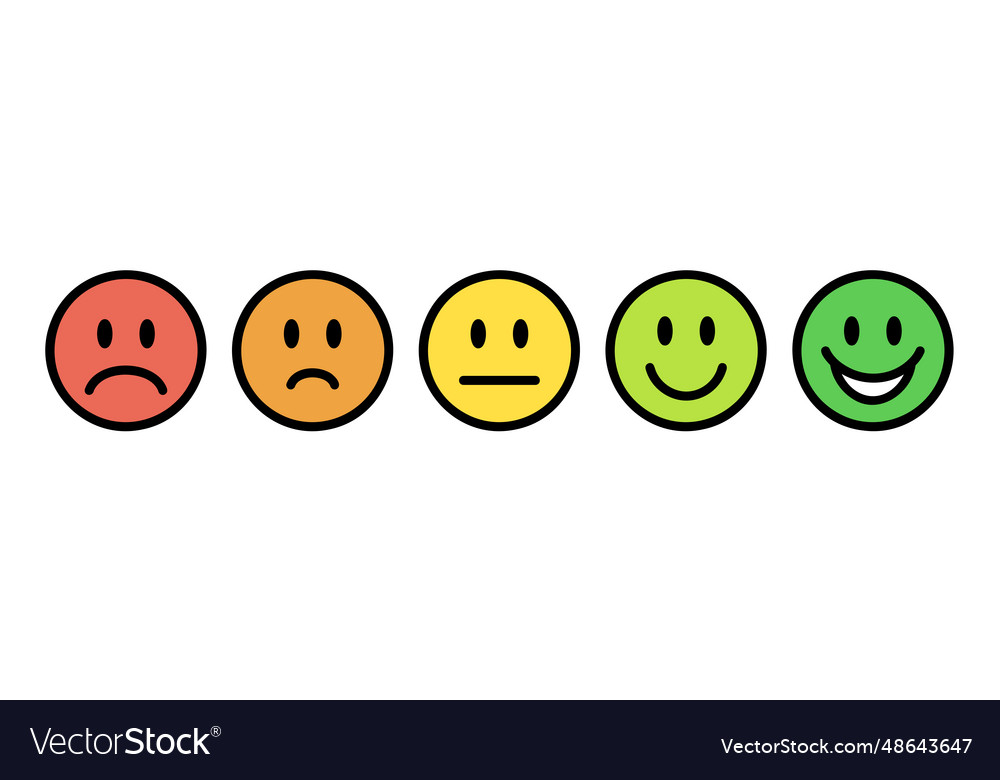 Satisfaction scale customer emotion feedback Vector Image