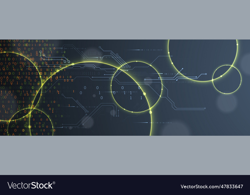 Technology background big data concept binary Vector Image