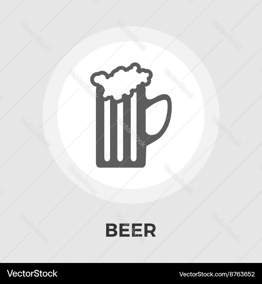 Beer flat icon Royalty Free Vector Image - VectorStock