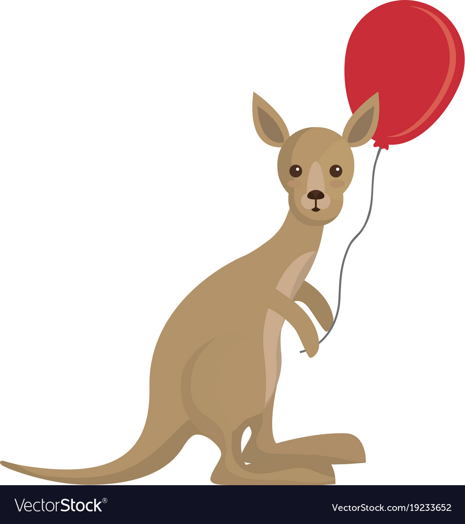 Kangaroo with balloon icon