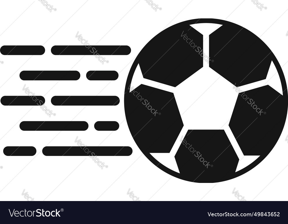 Speed of soccer ball icon simple run fast Vector Image
