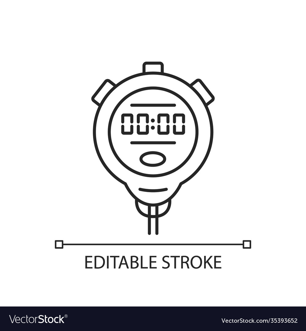 Stopwatch linear icon Royalty Free Vector Image