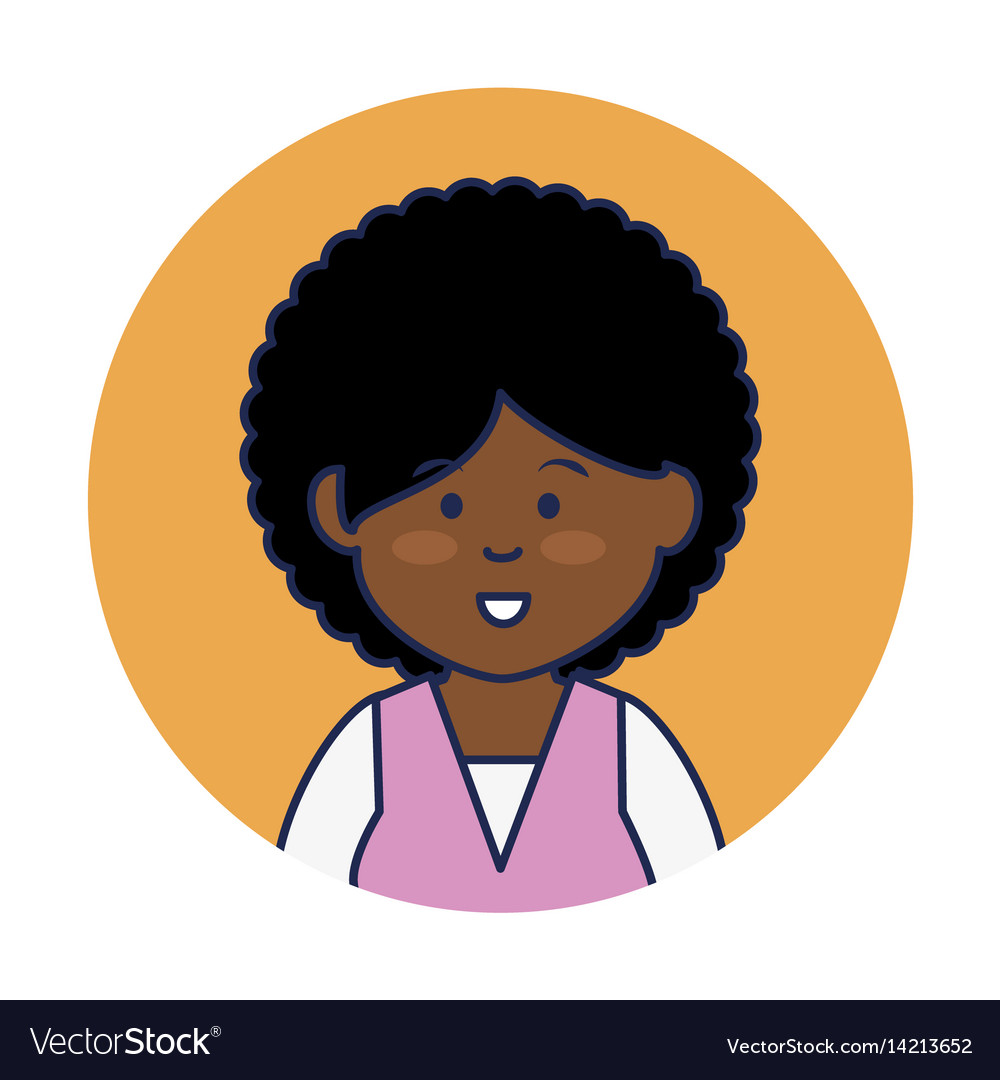 Young african woman avatar character