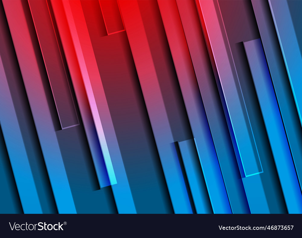 Blue red stripes abstract corporate background Vector Image