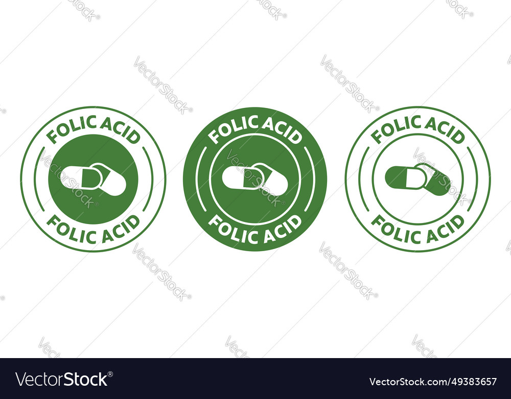 Folic acid icon Royalty Free Vector Image - VectorStock