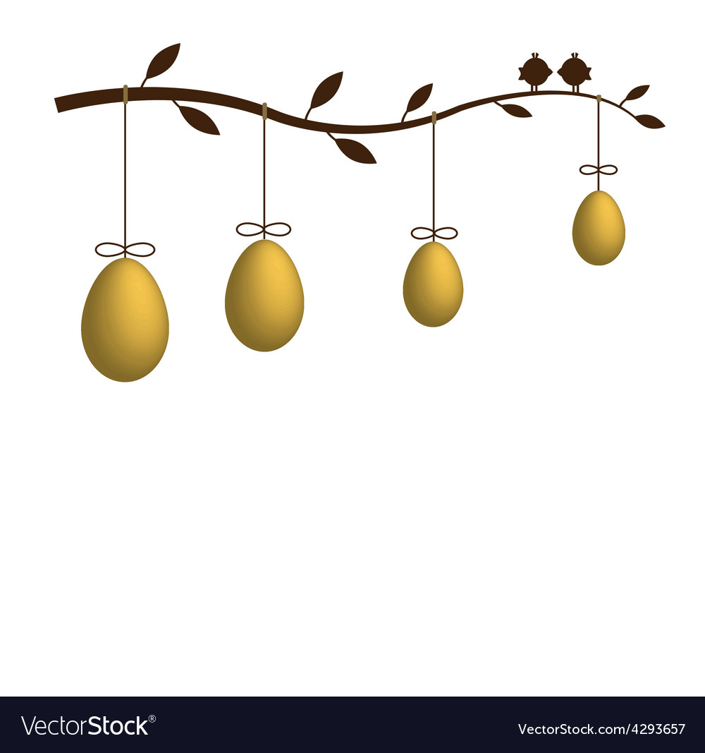 Golden eggs Royalty Free Vector Image - VectorStock