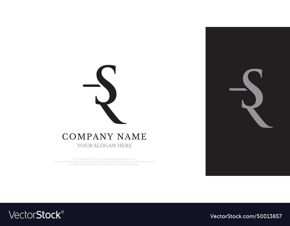 Initial Rs Logo Design Royalty Free Vector Image