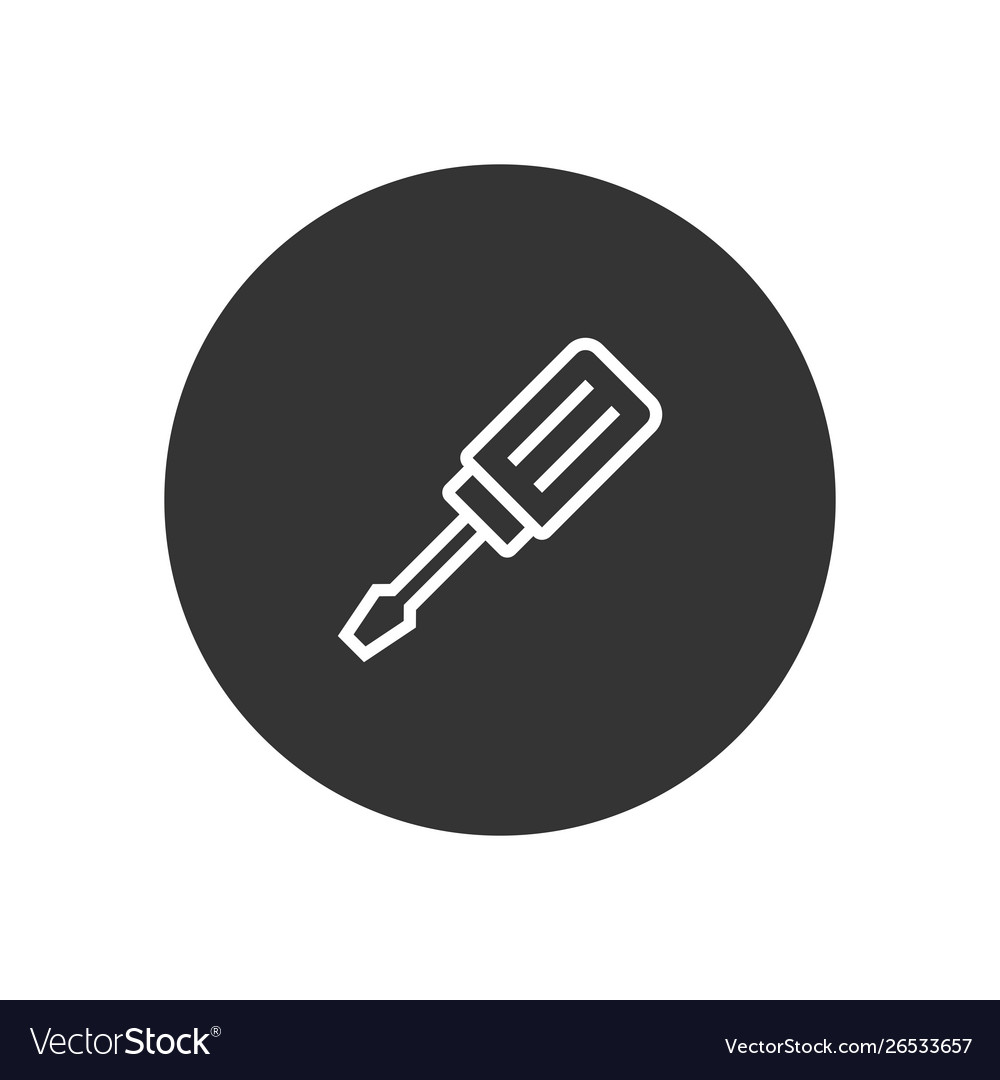 Screwdriver icon in modern style for web site