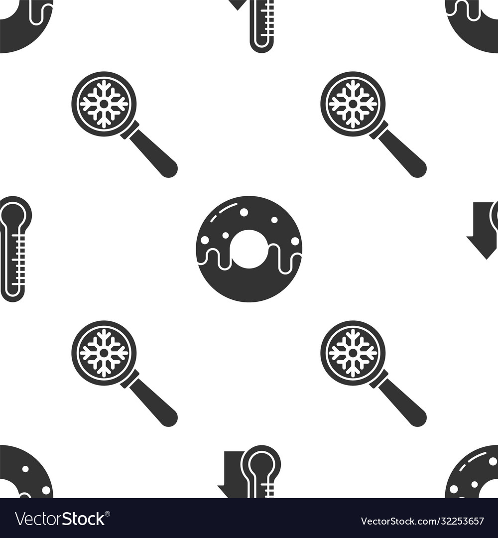 Set meteorology thermometer measuring donut