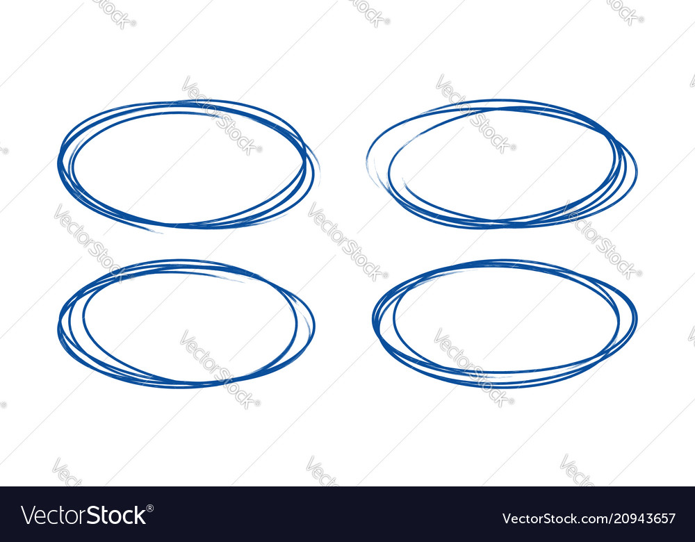 Set of hand drawn grunge style dark blue vintage vector image Set of hand drawn grunge style dark blue vintage