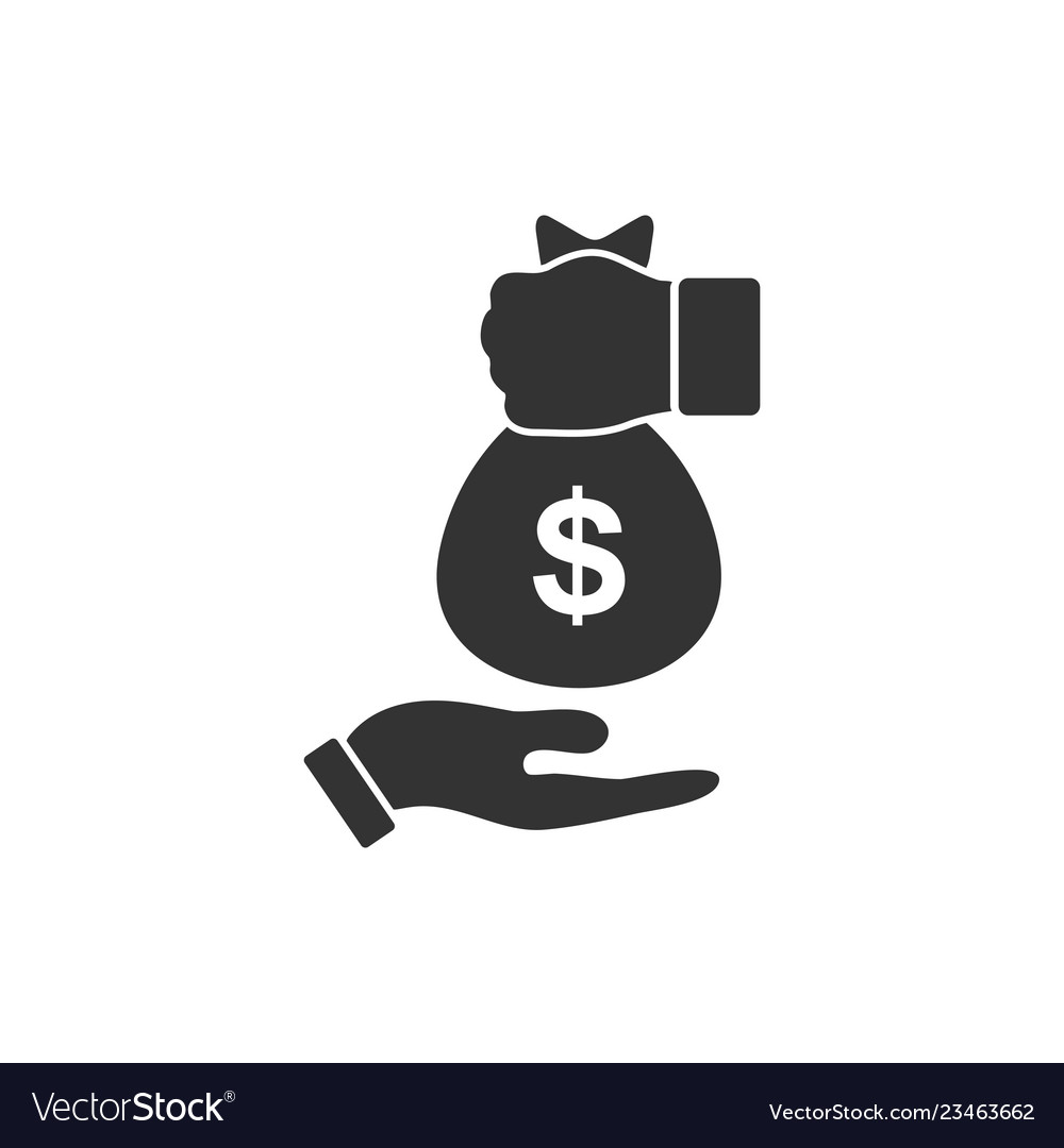 Bribe icon flat Royalty Free Vector Image - VectorStock