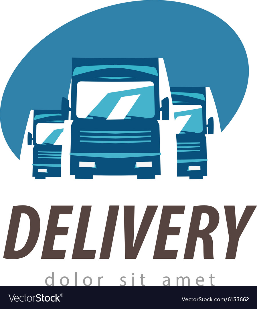 Delivery logo design template truck Royalty Free Vector