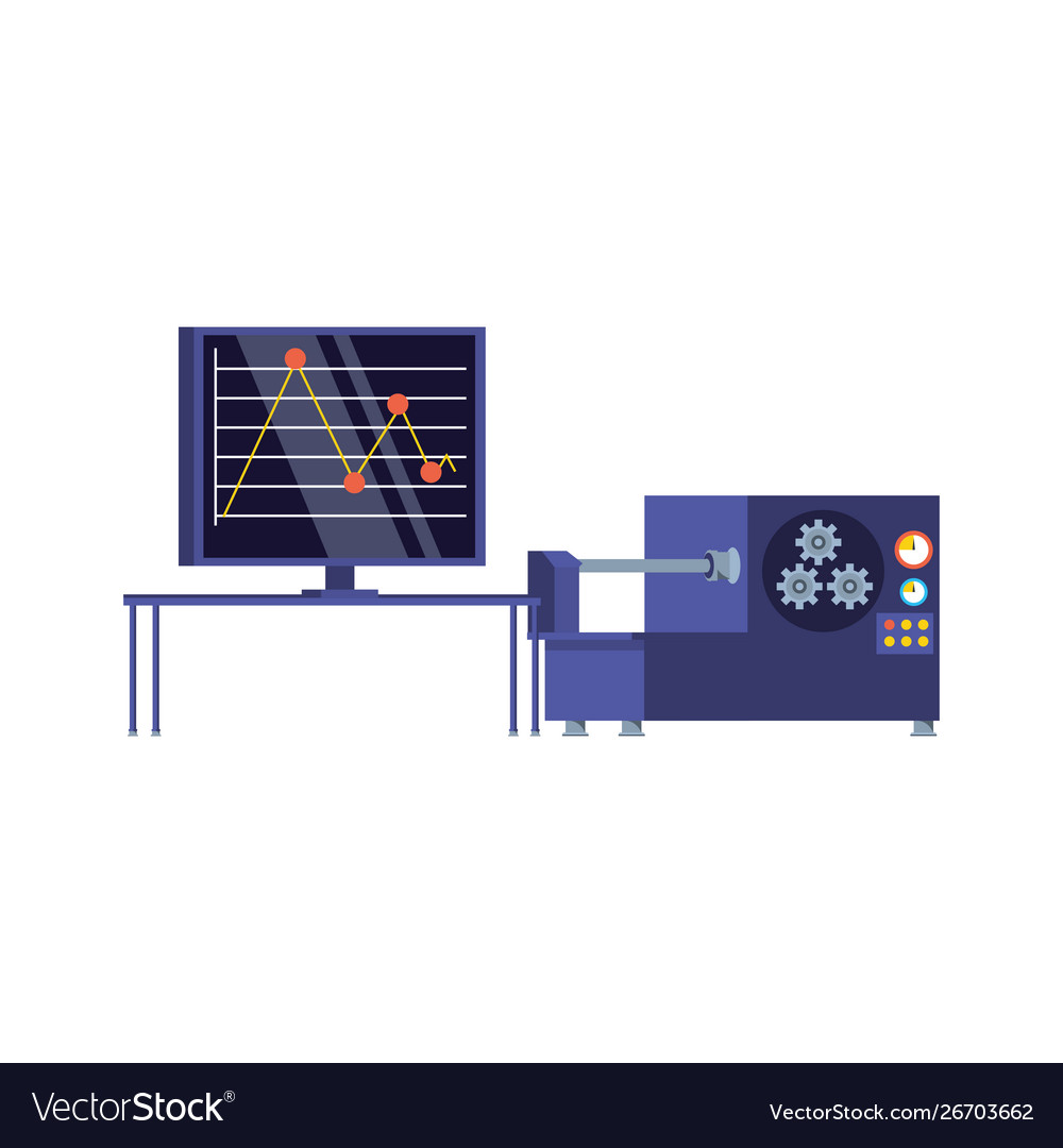 Industrial production machine with computer