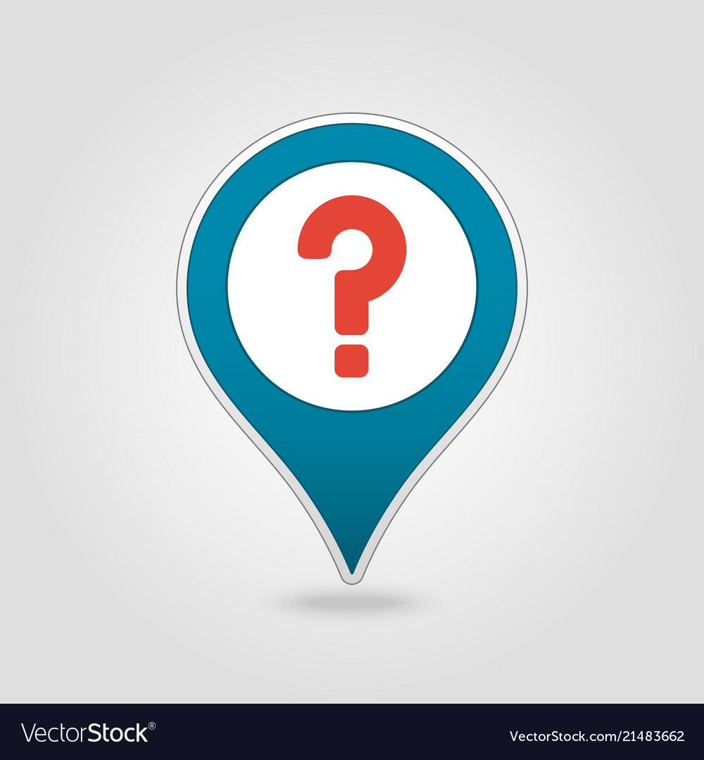 Question mark pin map icon pointer markers