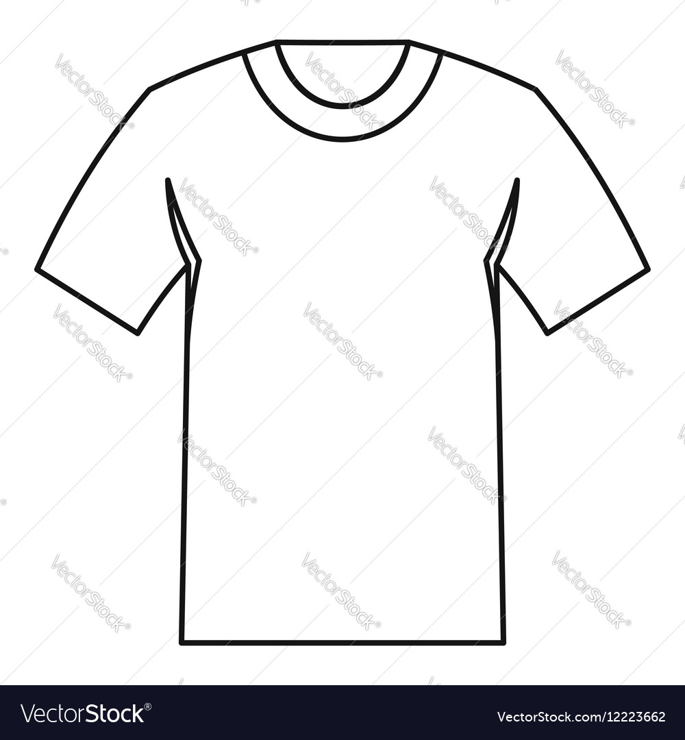 Tshirt icon outline style Royalty Free Vector Image