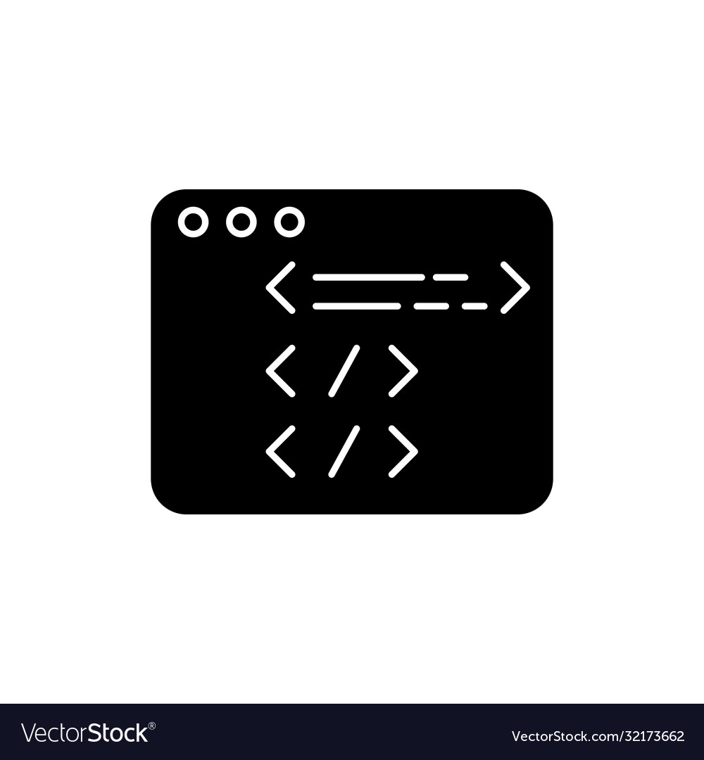 Website development black glyph icon