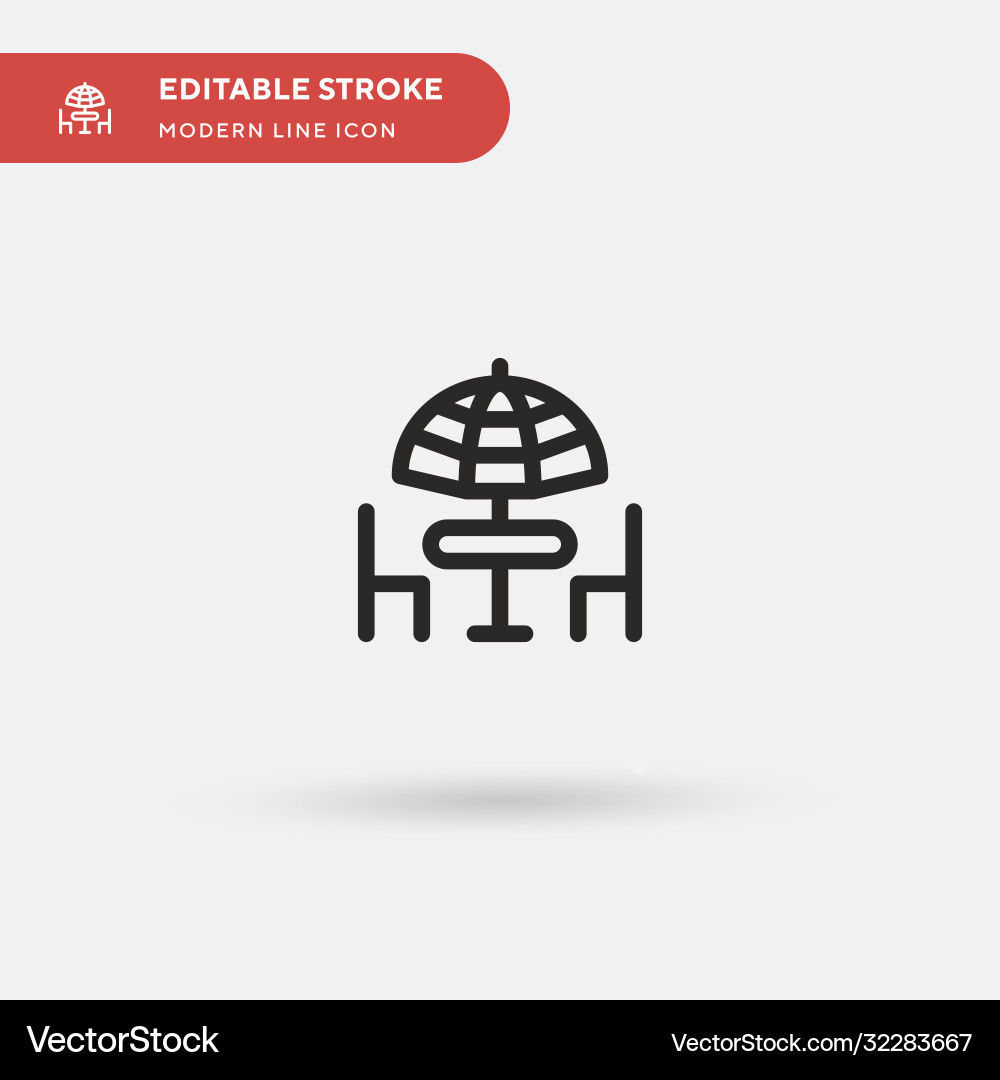 Dinner table simple icon Royalty Free Vector Image