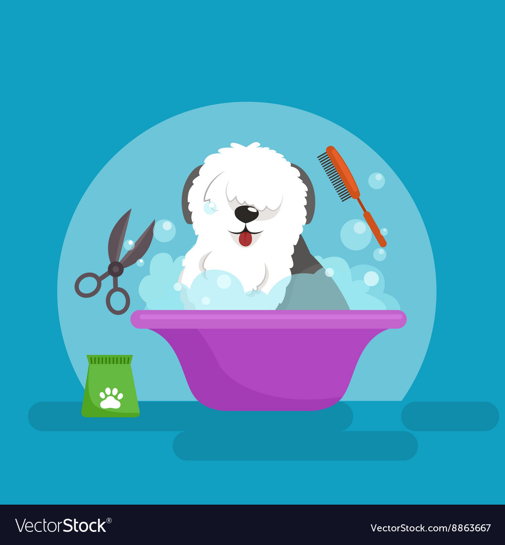 Dog hair hygiene set pet Royalty Free Vector Image