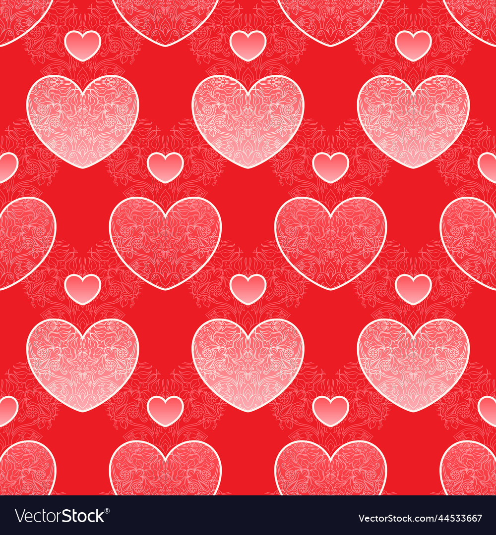 Floral hearts Royalty Free Vector Image - VectorStock