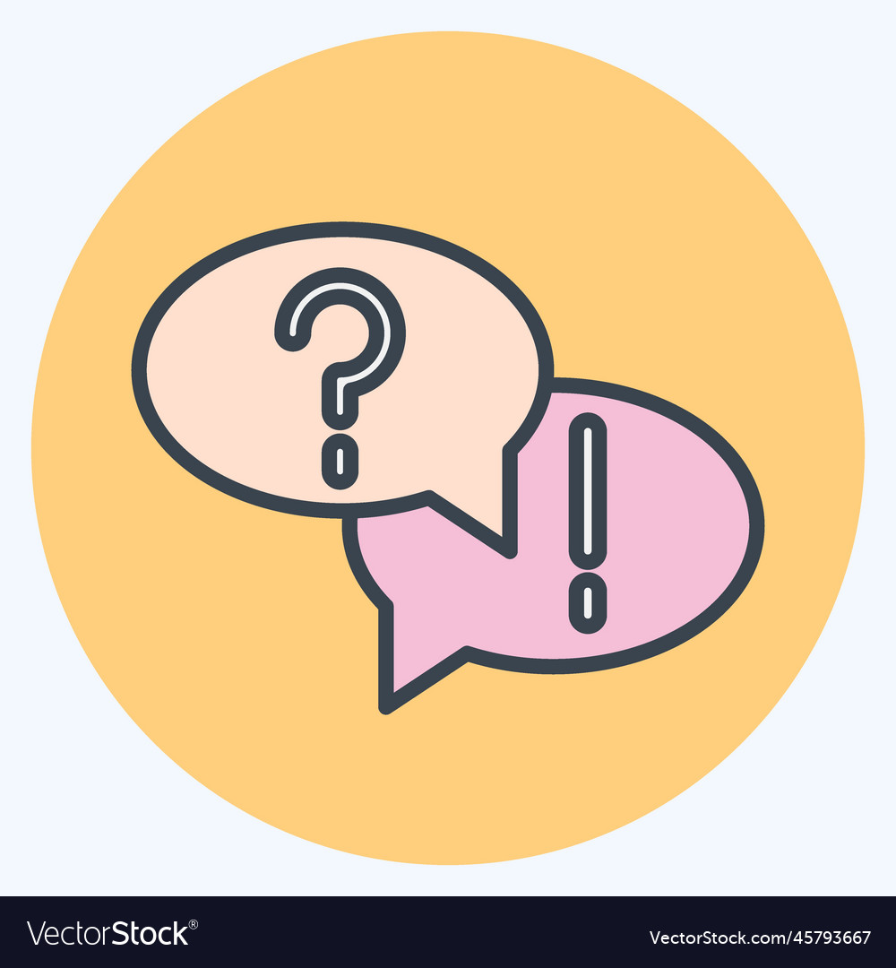 Icon question and answer related to education Vector Image