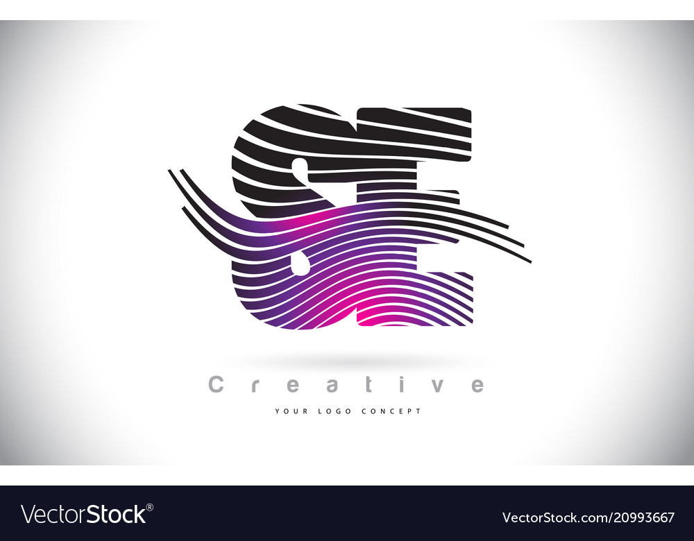 Se s e zebra texture letter logo design