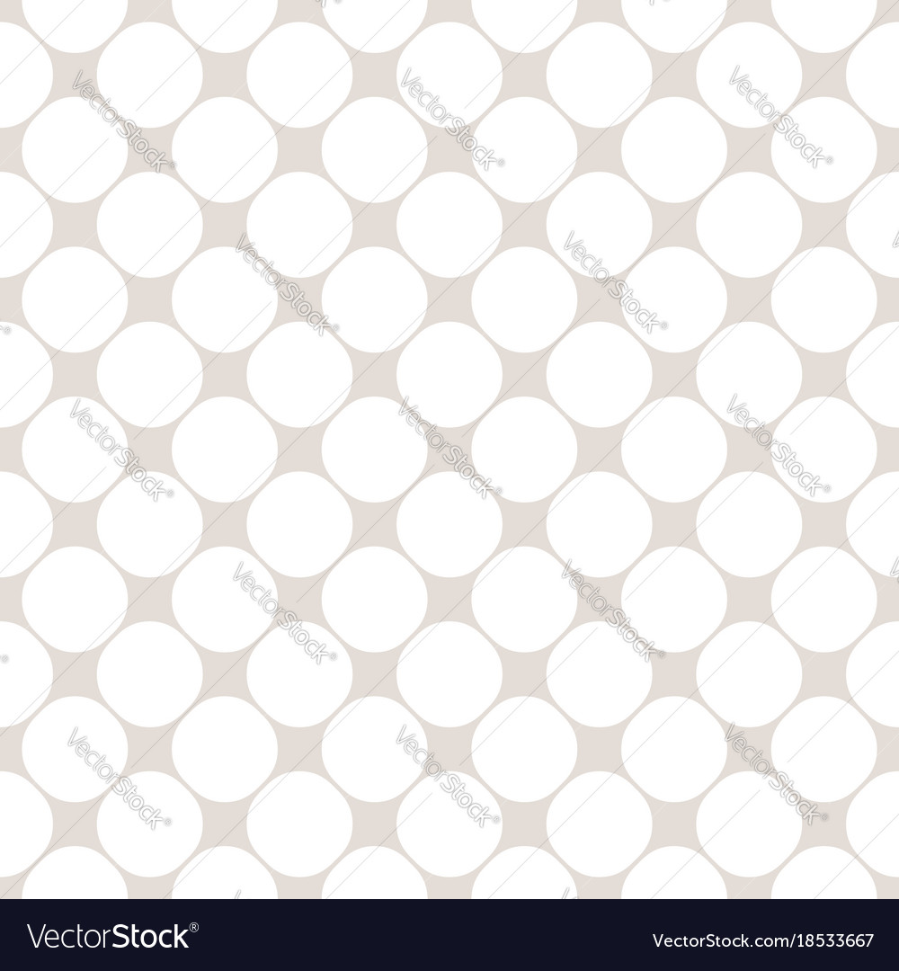 Seamless pattern with circles white and beige Vector Image