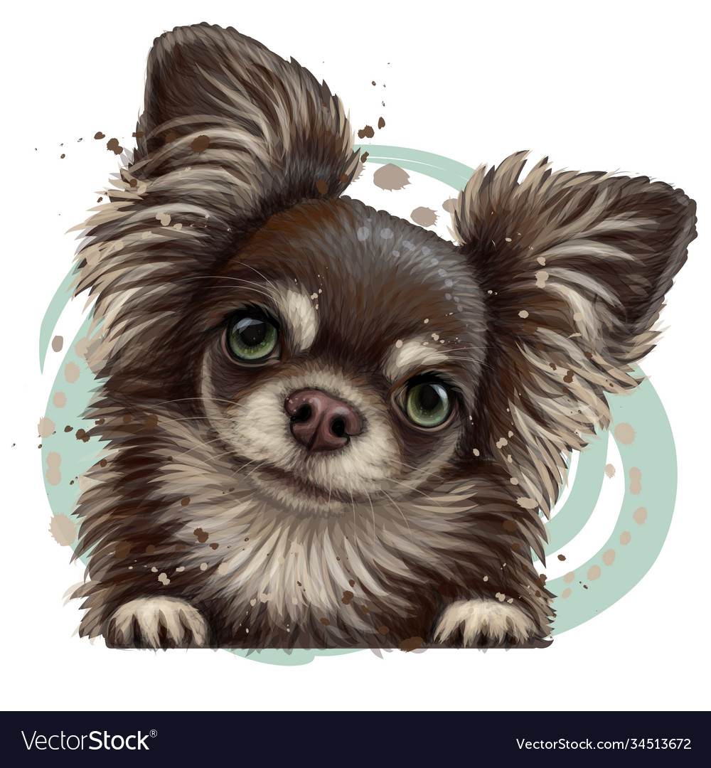 Chihuahua dog wall sticker Royalty Free Vector Image