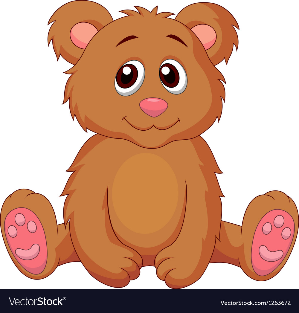 Download Cute baby bear cartoon Royalty Free Vector Image