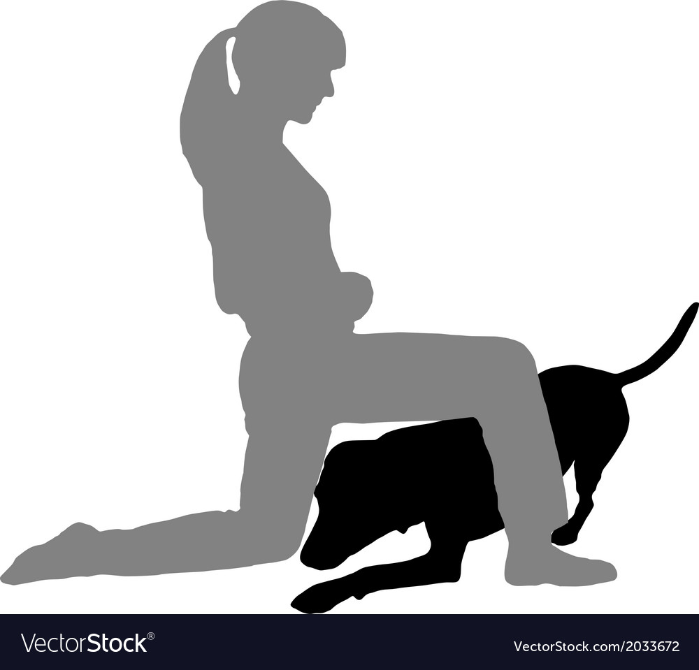 Dog sports with woman