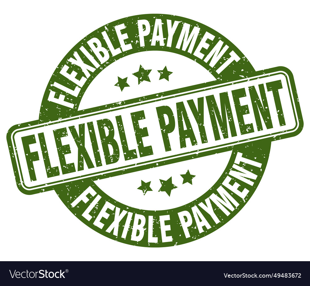 Flexible payment stamp label Royalty Free Vector Image