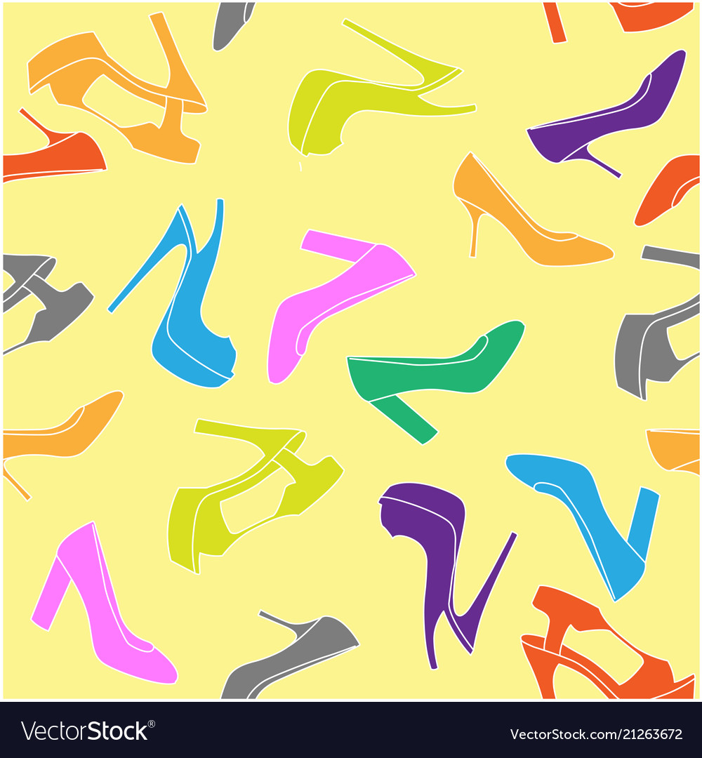 High-heeled shoe seamless background - fashion