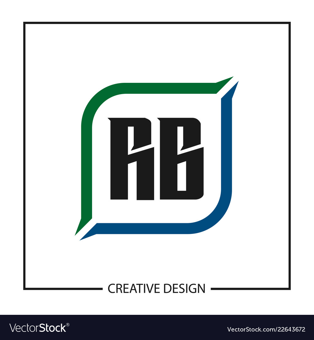 Initial letter rb logo template design