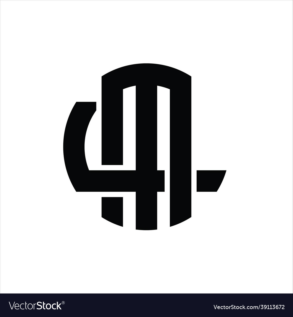 Ml logo monogram design template