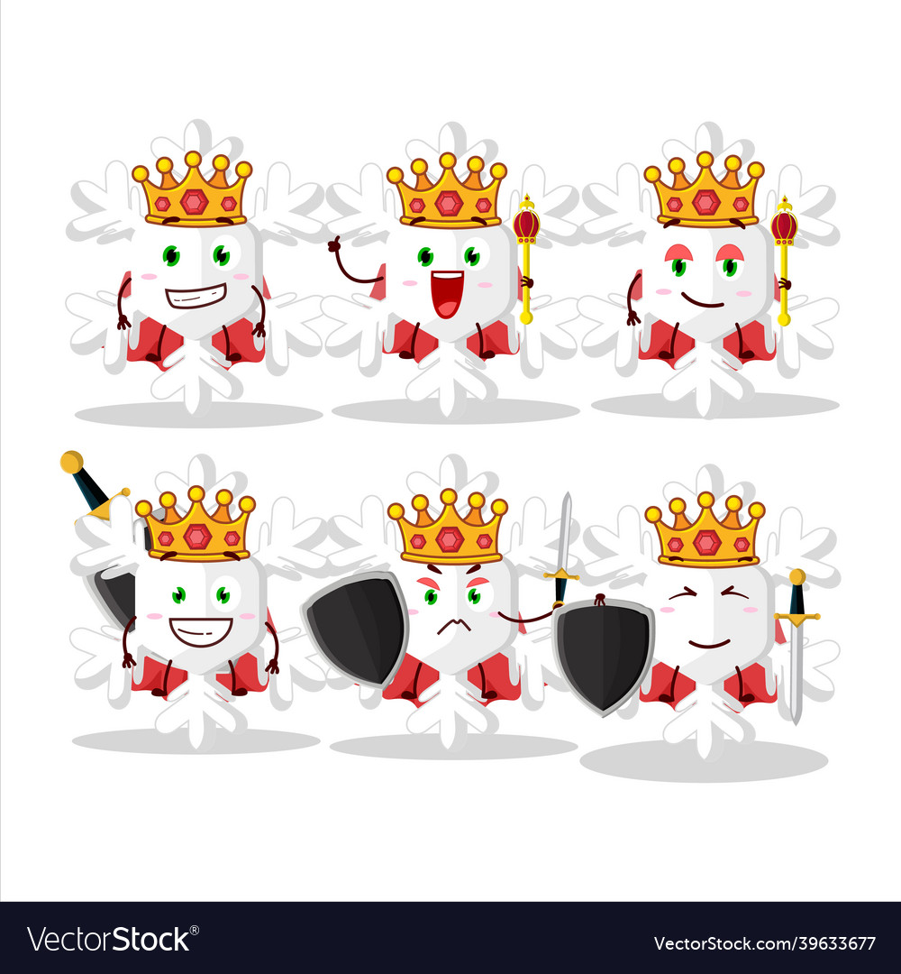 A charismatic king snowflakes cartoon character