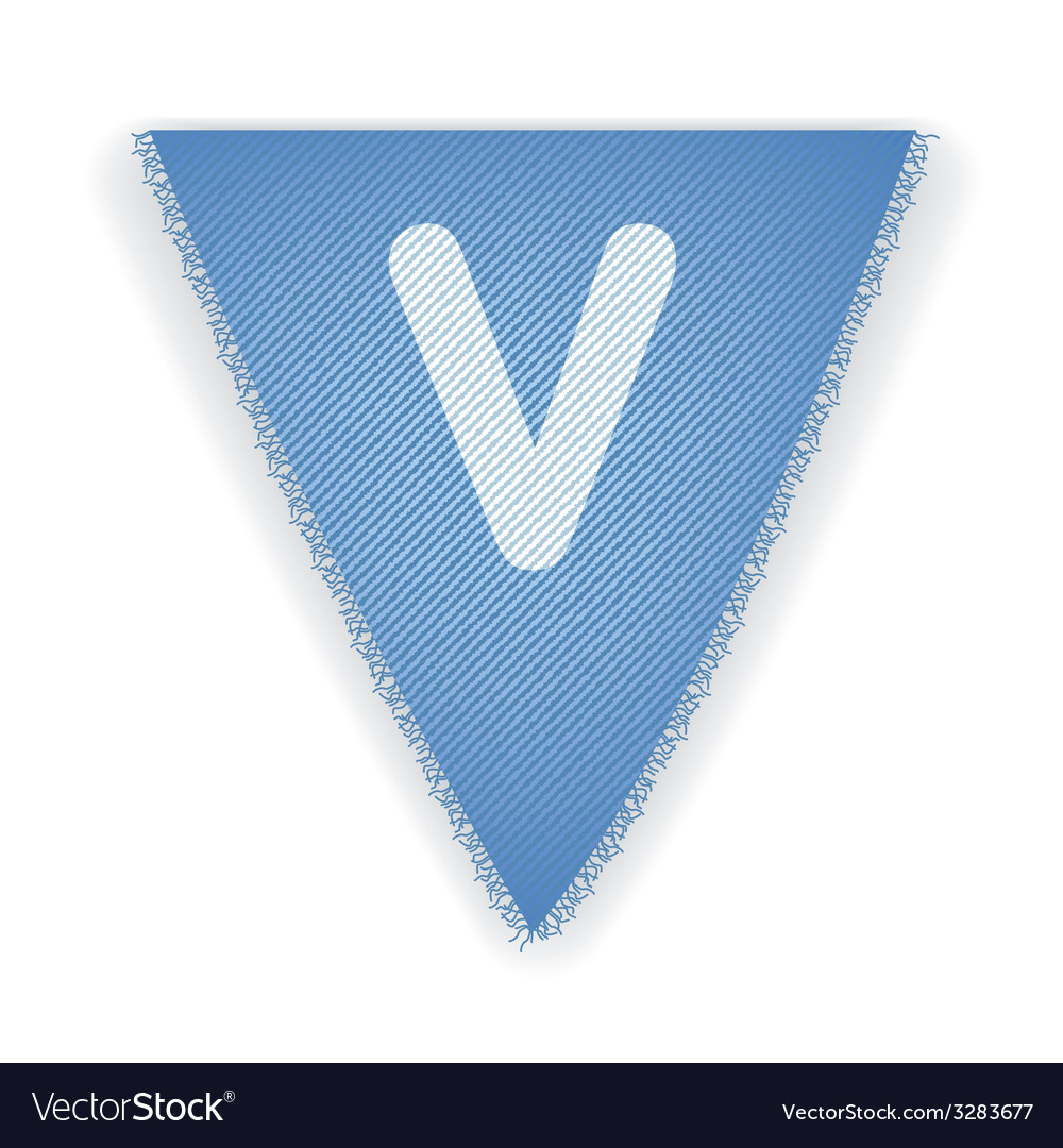 Bunting flag letter v