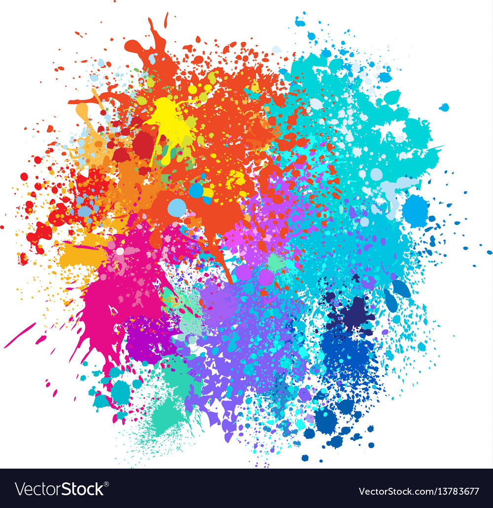 Color Background Paint Splashes Royalty Free Vector Image