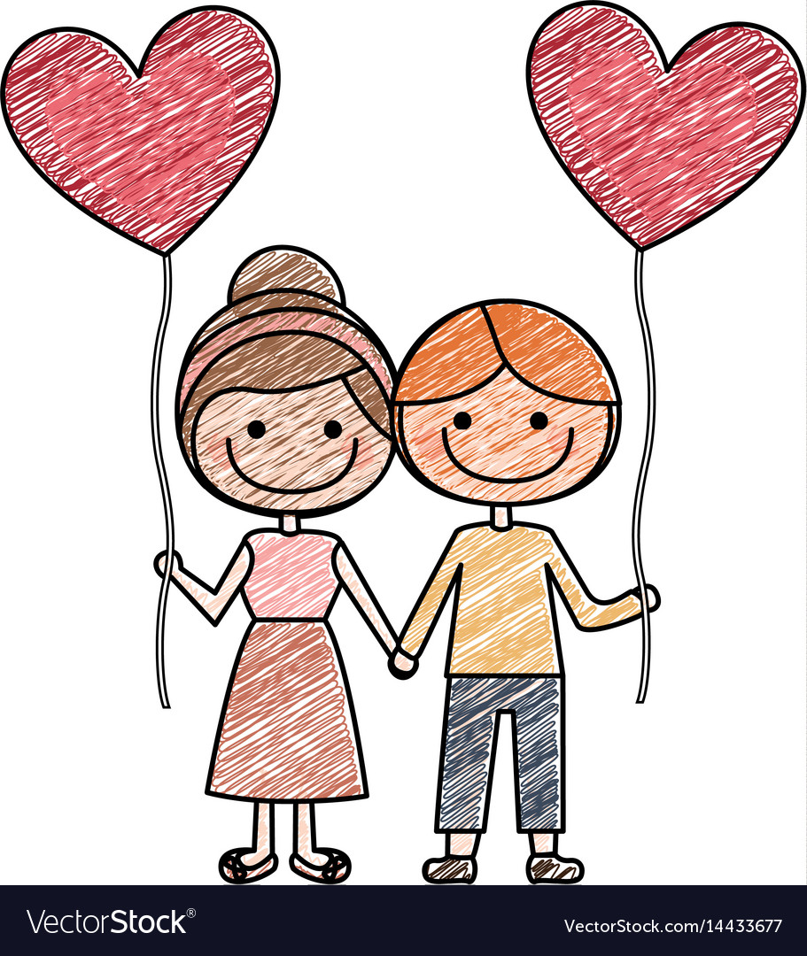 Happy Girl Girl And Boy Drawing Cartoon