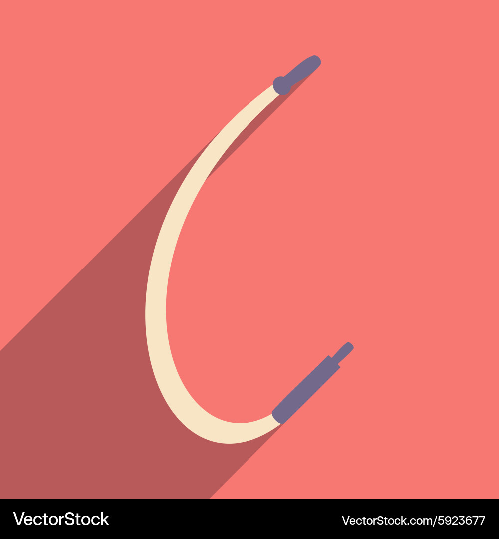Flat with shadow icon and mobile application pipe Vector Image