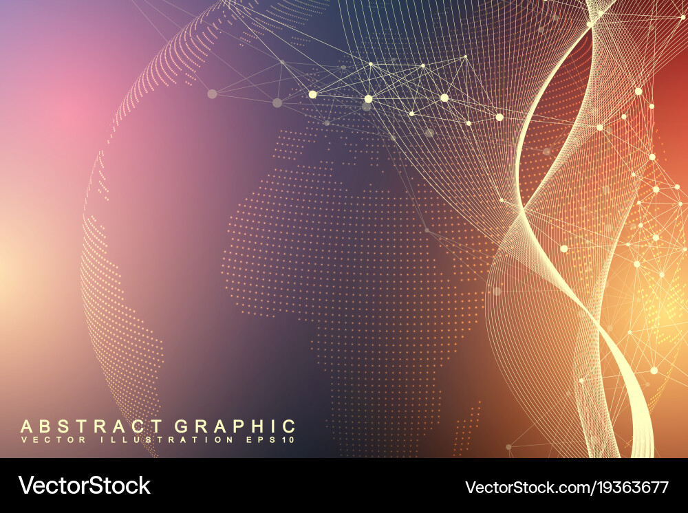Global network connection and big data Royalty Free Vector
