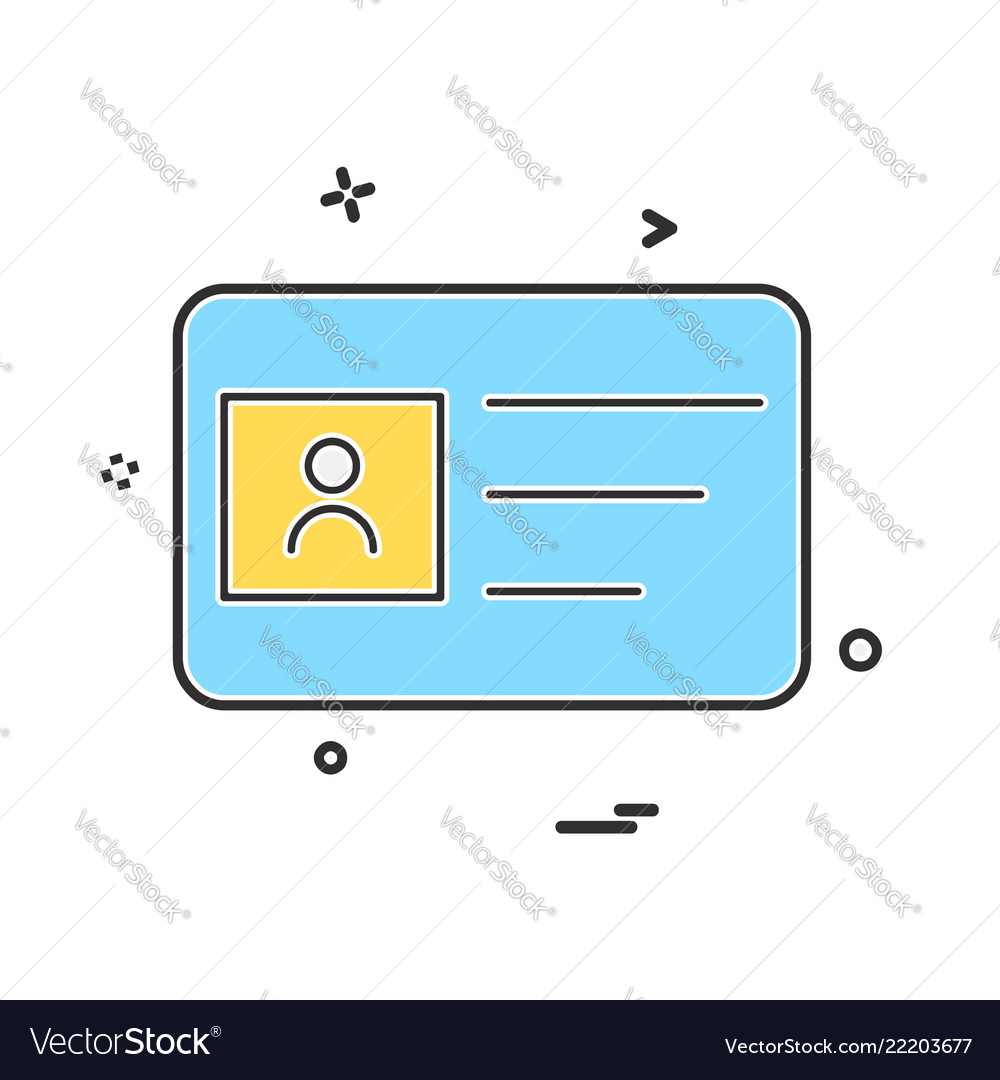 Id card icon design