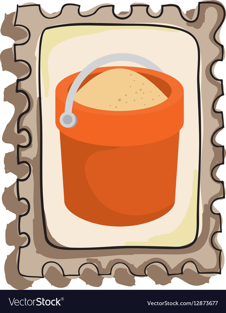 Sand bucket isolated icon