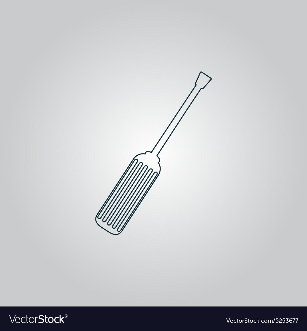 Screwdriver icon sign and button